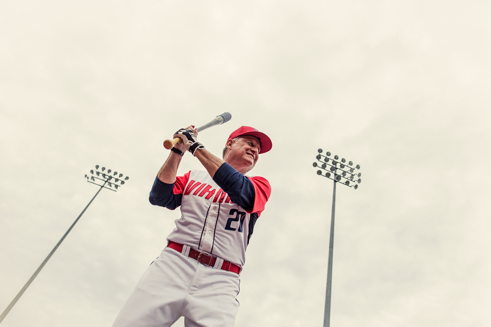 Man playing baseball