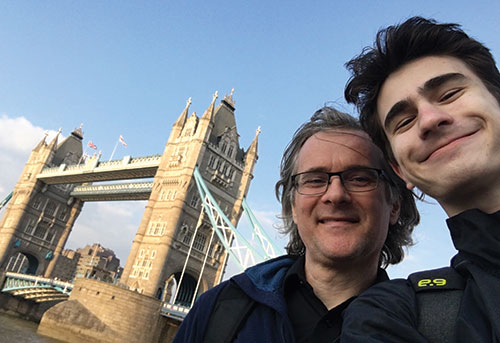 Clark’s father, Chris Eselgroth, travelled to London to help Clark get settled at the Royal Ballet School. 