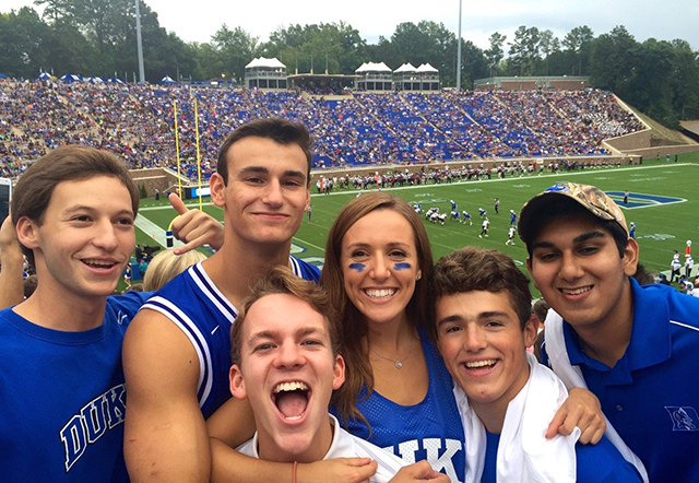 Bobby Menges and friends at a football game