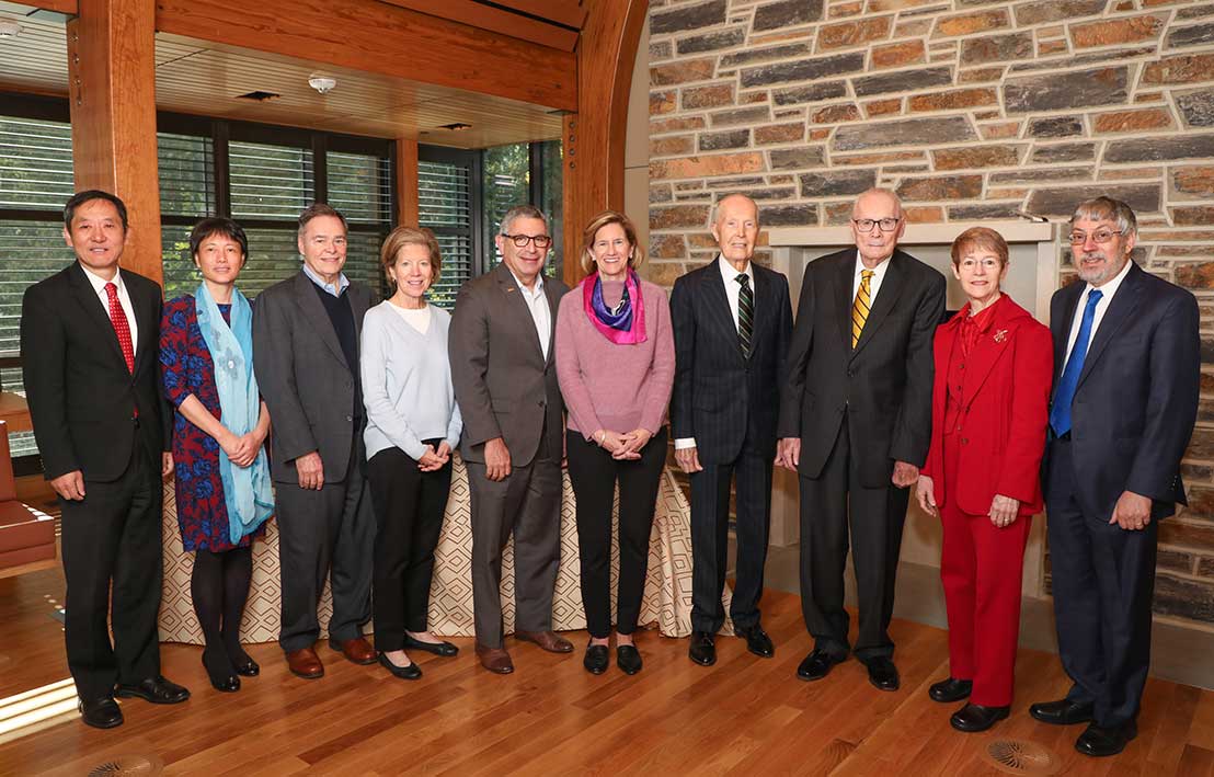 Dean Mary Klotman with supporters of the Duke Department of Pathology 