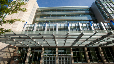 Front entrance of Duke Medicine Pavilion