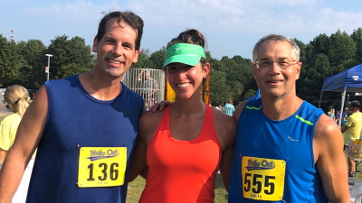 Eward, Ramenzane, and Procton at a road race.