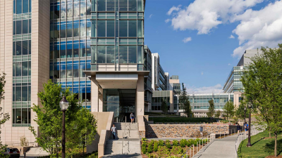 front of the Trent Semans Center for Health Education 