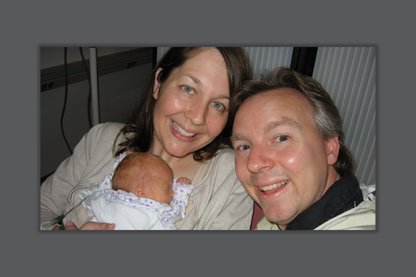 Kim Spancake and her husband, Drew Snider, and their infant Addie