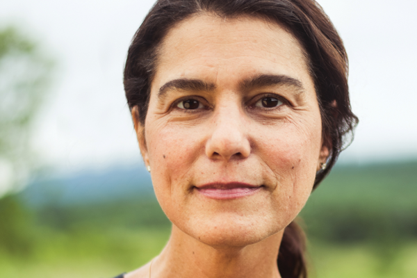 middle aged woman's face