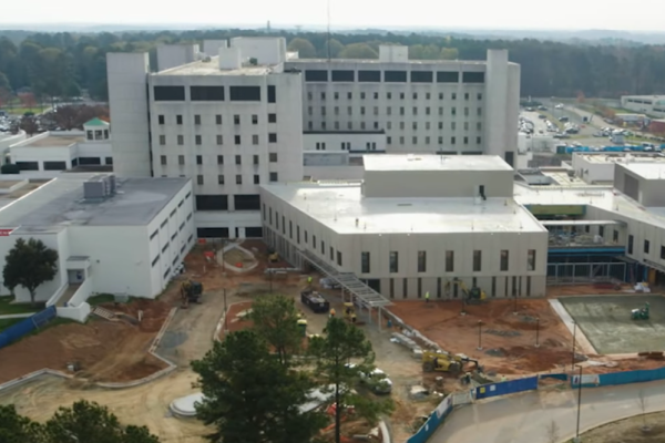 Construction zone at Duke Regional Hospital