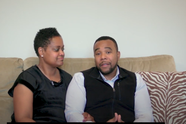 Breast Cancer survivor Monica Crooks and her husband