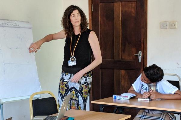 Dorothy Dow, PhD, of the Duke Global Health Institute, pictured in Tanzania