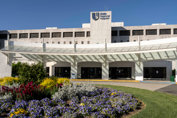 front entrance to Duke regional hospital