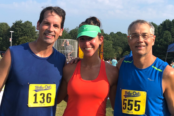 Eward, Ramenzane, and Procton at a road race.