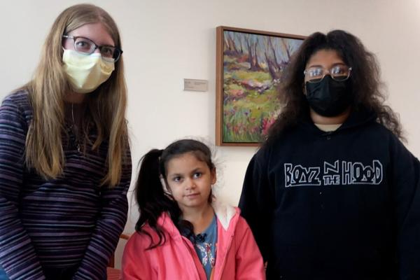 Photo of Margaret Van Bruggen, Kensley Frizzell, and Journi Kelly