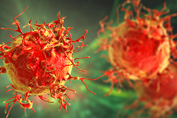 rendering of melanoma cells