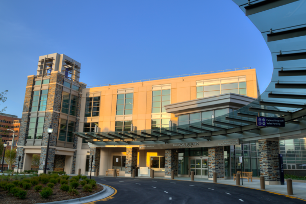 Main entrance to the Duke Eye Center