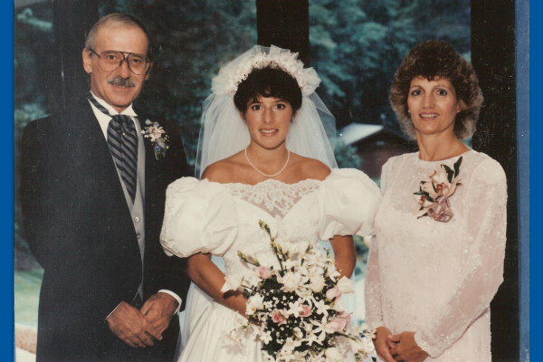 Richard Ryan, Suzanne Ryan Driver, and Carole Ryan at Suzanne's wedding