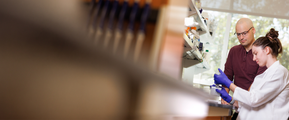 Two people in a lab.