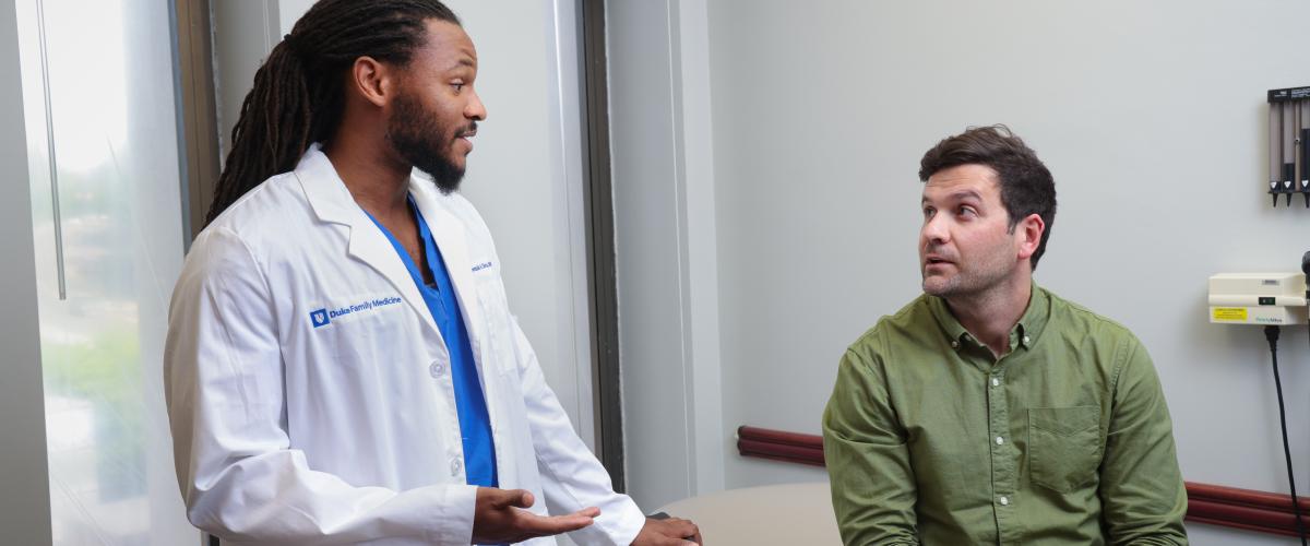 Provider speaking to patient