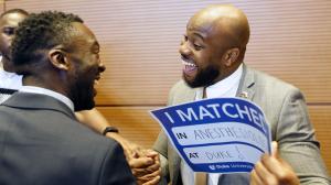 Happy student on Match Day 2024