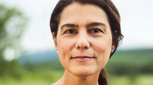 middle aged woman's face