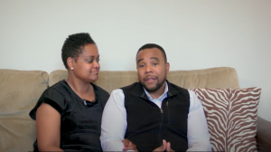Breast Cancer survivor Monica Crooks and her husband