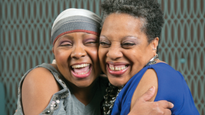 Leslie Love with patient Tahisha Harrison 