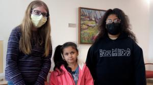 Photo of Margaret Van Bruggen, Kensley Frizzell, and Journi Kelly