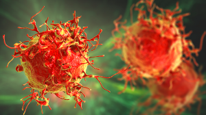 rendering of melanoma cells