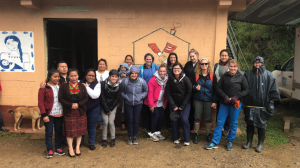 Nursing students in Guatemala with locals at a clinic