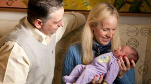 Greg and Sabrina Lewandowski with baby Layla