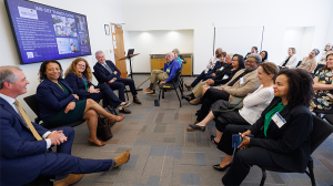 Lisa McElroy, MD, MS,; Beverly Gray, MD; and David Ashley, MD, participate in the panel discussion.