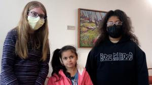 (left to right) Margaret Van Bruggen, Kensley Frizzell, and Journi Kelly