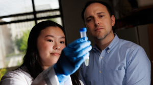 Jeff Russ, MD, PhD, and graduate student in the lab.