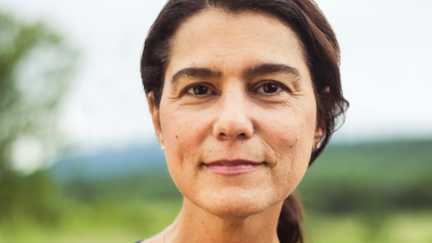 middle aged woman's face