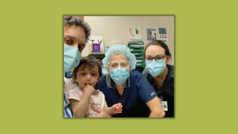 Nagarsheth family with Dr. Sharon Freedman