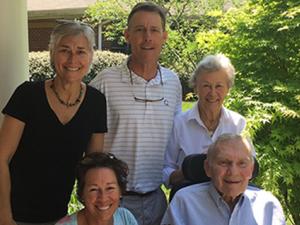 L-R: top: Sandra Mikush, Russ Hardin,   Barbara Hardin;  bottom: Dottie Holmes and Paul Hardin  