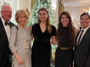 The Moffitt Family at a holiday event